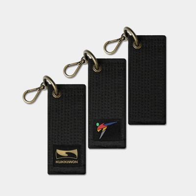 Martial Arts Black Belt Key Chain Karate Taekwondo Belt Pocket Keychain with Ring Gift