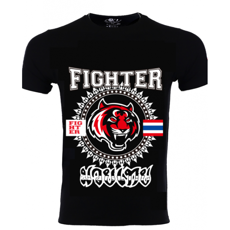 100% Cotton Black T-shirt with Tiger Head Print 100% Cotton Black T-shirt with Tiger Head Print