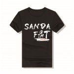 100% Cotton Black SANDA Muay Thai Top