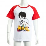 Cotton Taekwondo T-shirt with red short sleeves Cotton Taekwondo T-shirt with red short sleeves