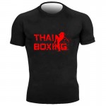 Quick-dry Fabric with Red Letters Black T-shirt Quick-dry Fabric with Red Letters Black T-shirt