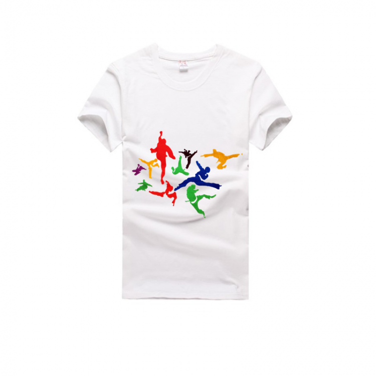 White Cotton Colorful T-shirt White Cotton Colorful T-shirt