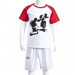 Cotton T-shirt with red sleeves Sets