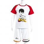 Cotton T-shirt with red sleeves Sets