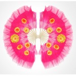 Left & Right Hand Sunflower Mesh Dance Fans Left & Right Hand Sunflower Mesh Dance Fans