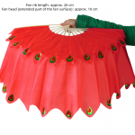 Kids Peacock Fan - Red for Left & Right Hands