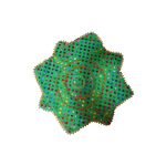 Green Handkerchief with Colorful Polka Dots Green Handkerchief with Colorful Polka Dots