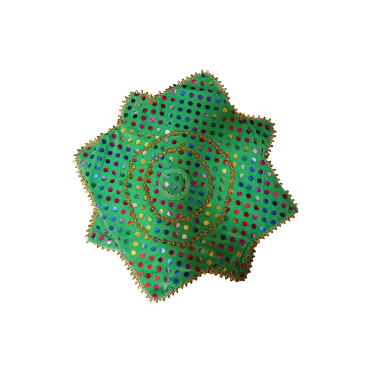 Green Handkerchief with Colorful Polka Dots Green Handkerchief with Colorful Polka Dots