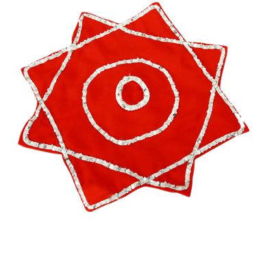 Sequin Gauze Handkerchief for Adults, Red (Single Piece)