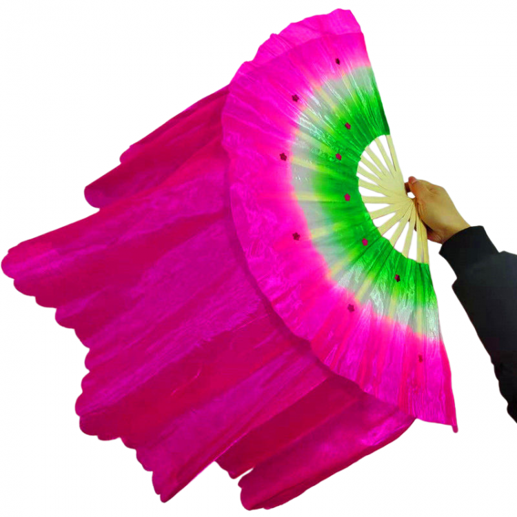 Extended Three-Color Gradient (Green-White-Pink) for Left & Right Hands