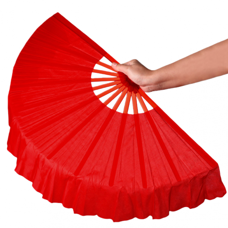 Cao Mulan Fans (Left & Right Hands)  Red