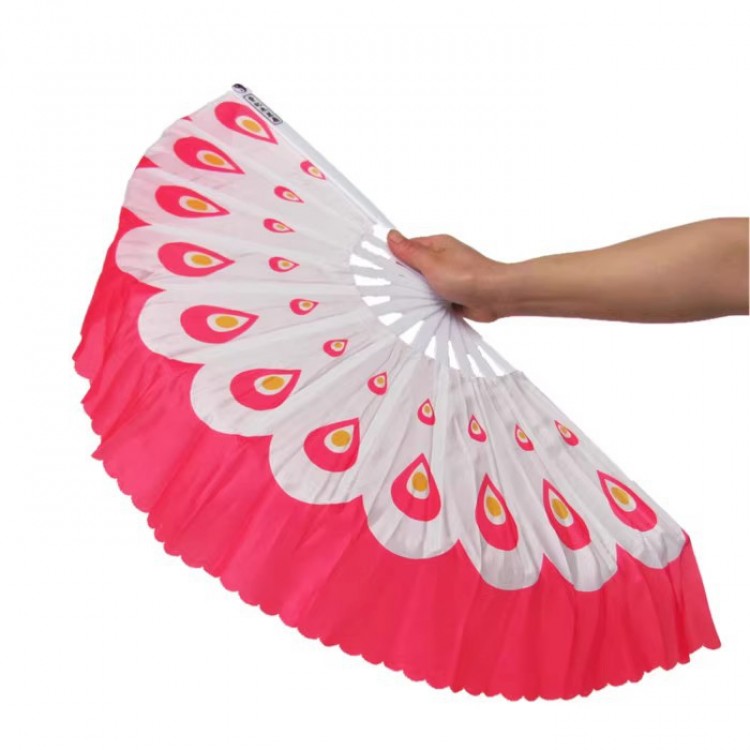 CaoJi Peacock Fans (Left & Right Hands) - Pink CaoJi Peacock Fans (Left & Right Hands) - Pink