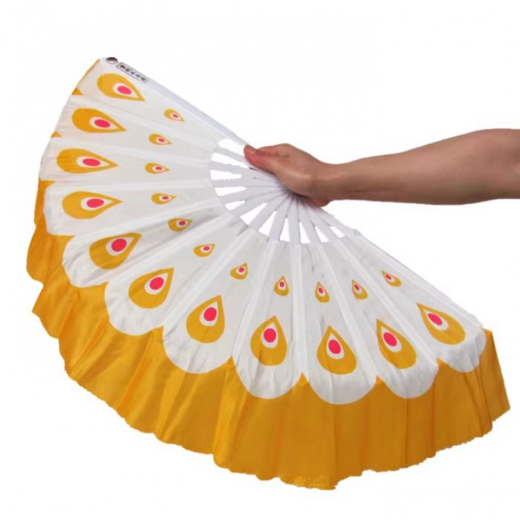 CaoJi Peacock Fans (Left & Right Hands) -Yellow CaoJi Peacock Fans (Left & Right Hands) -Yellow