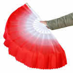 CaoJi Colorful Cloud Fans (Left & Right Hands) - Red| Rib 33cm, Tassel 10cm