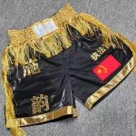 Customized Professional Muay Thai MMA Kickboxing & Sanda Fight Shorts for Men and Women Featuring Flag and Personalized Name Design Customized Professional Muay Thai MMA Kickboxing & Sanda Fight Shorts for Men and Women Featuring Flag and Personalized Name Design
