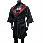 Black Red Trim MMA Boxing Entrance Cape Robe - Pro Fighter Corner Cloak Black Red Trim MMA Boxing Entrance Cape Robe - Pro Fighter Corner Cloak