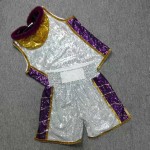 Iridescent Holographic Boxing Corner Robe & Trunks Set - Shiny Mosaic Fight Uniform Iridescent Holographic Boxing Corner Robe & Trunks Set - Shiny Mosaic Fight Uniform
