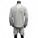 Customizable White Sequin Boxing Fight Robe & Trunks Set - Fringe Accent Shiny Entrance Uniform Customizable White Sequin Boxing Fight Robe & Trunks Set - Fringe Accent Shiny Entrance Uniform