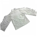 Customizable White Sequin Boxing Fight Robe & Trunks Set - Fringe Accent Shiny Entrance Uniform Customizable White Sequin Boxing Fight Robe & Trunks Set - Fringe Accent Shiny Entrance Uniform