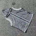 Men's Silver Sequin Vest & Shorts Set Men's Silver Sequin Vest & Shorts Set