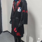 Black & Red Martial Arts Robe - Boxing/Taekwondo Fight Entrance Gown with Embroidered Details Black & Red Martial Arts Robe - Boxing/Taekwondo Fight Entrance Gown with Embroidered Details
