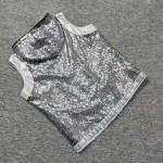 Silver Sequin Boxing Walkout Set Fight Trunks & Vest Silver Sequin Boxing Walkout Set Fight Trunks & Vest