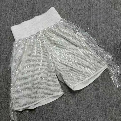 Satin Muay Thai Shorts with Pink Bows - Custom Name Embroidery, White Kickboxing Martial Arts Trunks, Feminine Fight Gear