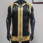 Black & Gold Fringe Hooded Vest Black & Gold Fringe Hooded Vest