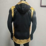 Black & Gold Fringe Hooded Vest Black & Gold Fringe Hooded Vest