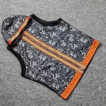 Chinese Dragon Print Sleeveless Hooded Vest + Fringe Shorts Set Chinese Dragon Print Sleeveless Hooded Vest + Fringe Shorts Set