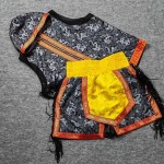 Chinese Dragon Print Sleeveless Hooded Vest + Fringe Shorts Set Chinese Dragon Print Sleeveless Hooded Vest + Fringe Shorts Set