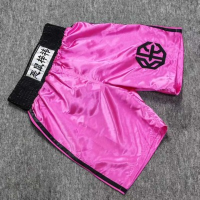  Pink Satin Martial Arts Shorts Boxing/MMA Trunks | Stylish Fight Gear for Training & Competition