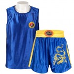 Sanda Uniform with Embroidered Dragon (Blue) Sanda Uniform with Embroidered Dragon (Blue)